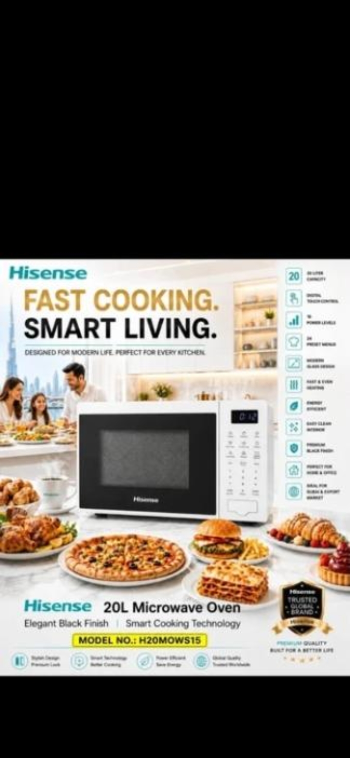 خرید ماکروویو هایسنس 20لیتری مدل h20mows سفید | قصر کالا 2